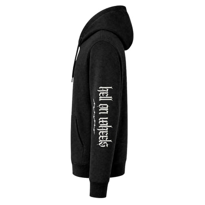 Hell on Wheels Embroidered Logo Sleeve design Hoodie