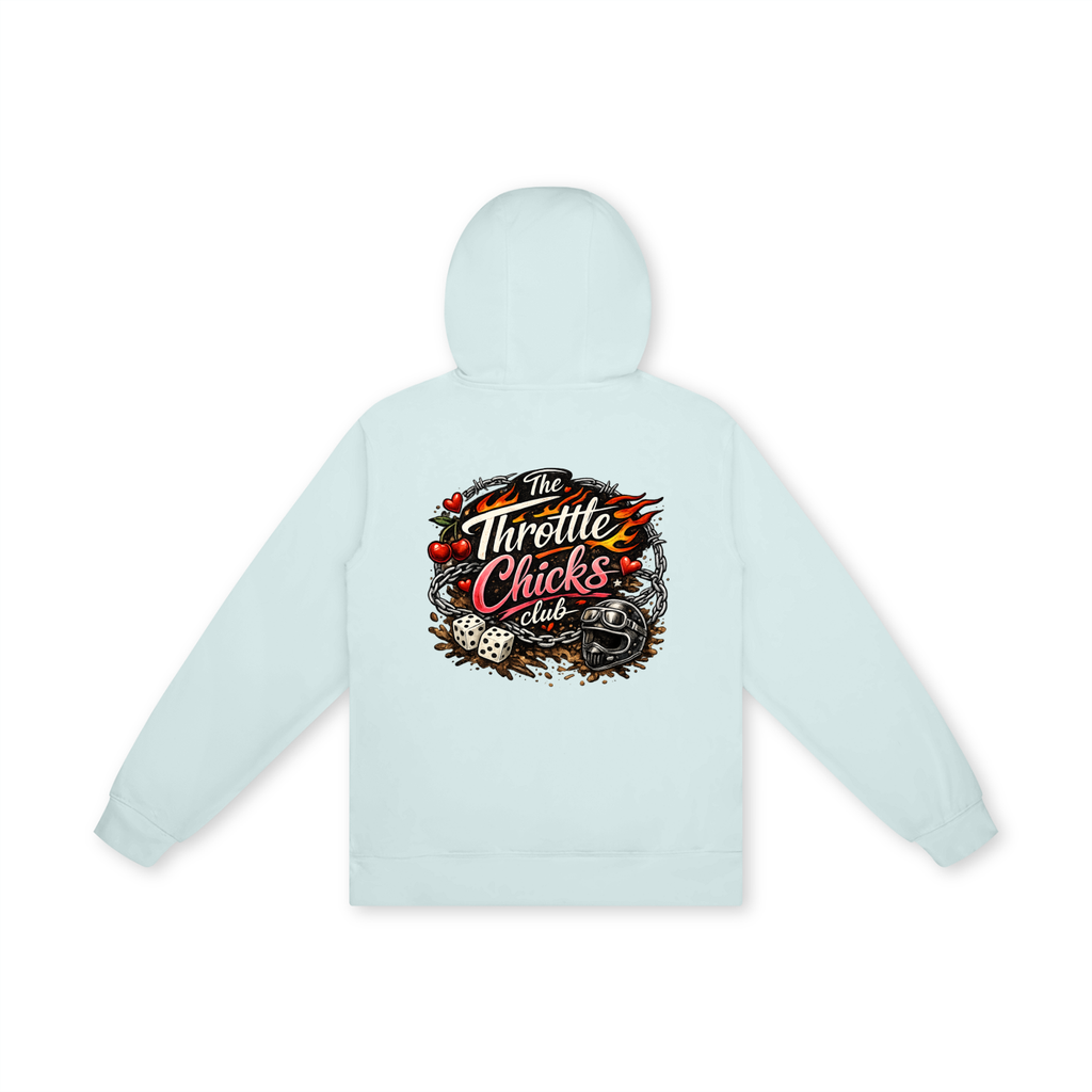 Throttle Chicks Club Hoodie – Street & Garage Edition