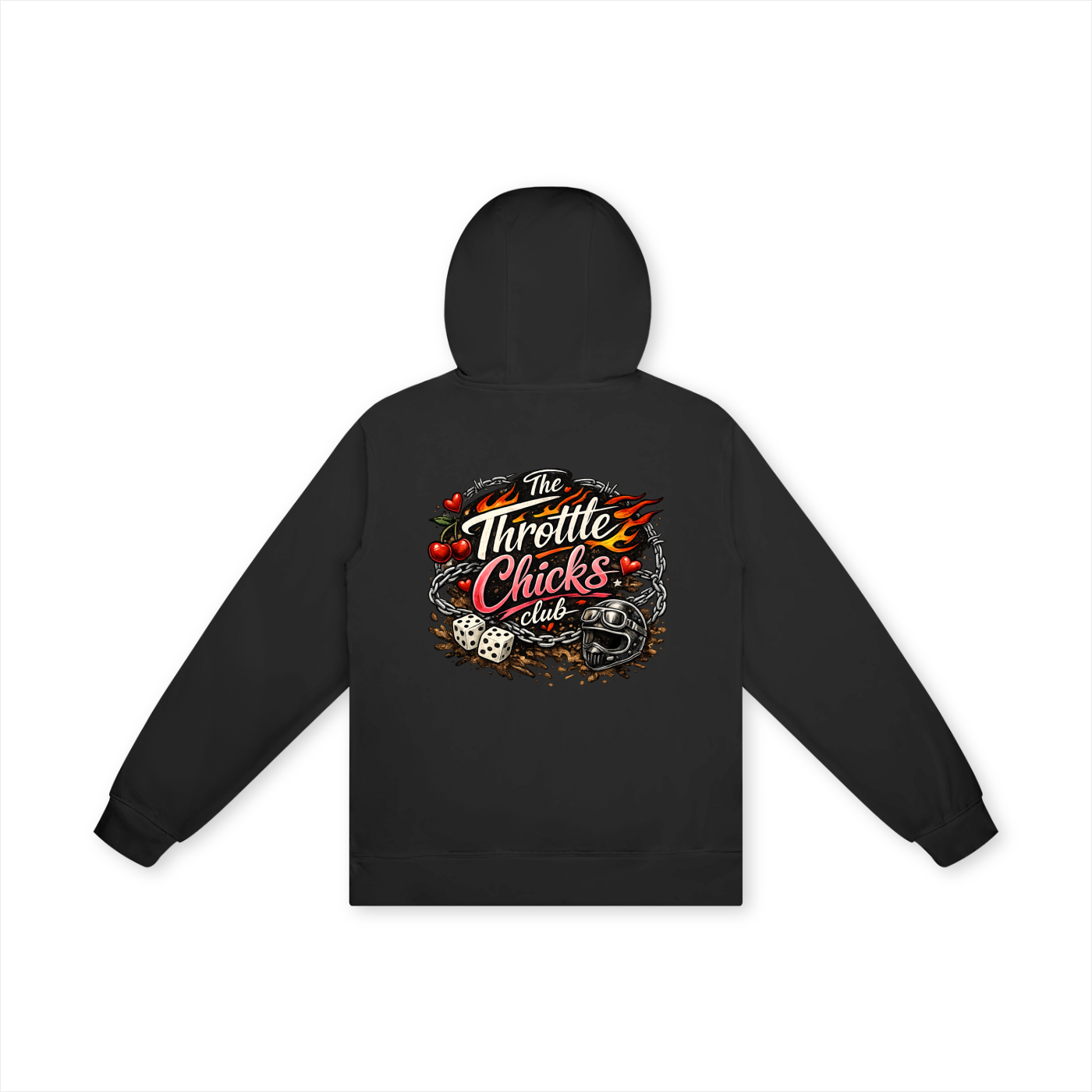 Throttle Chicks Club Hoodie – Street & Garage Edition