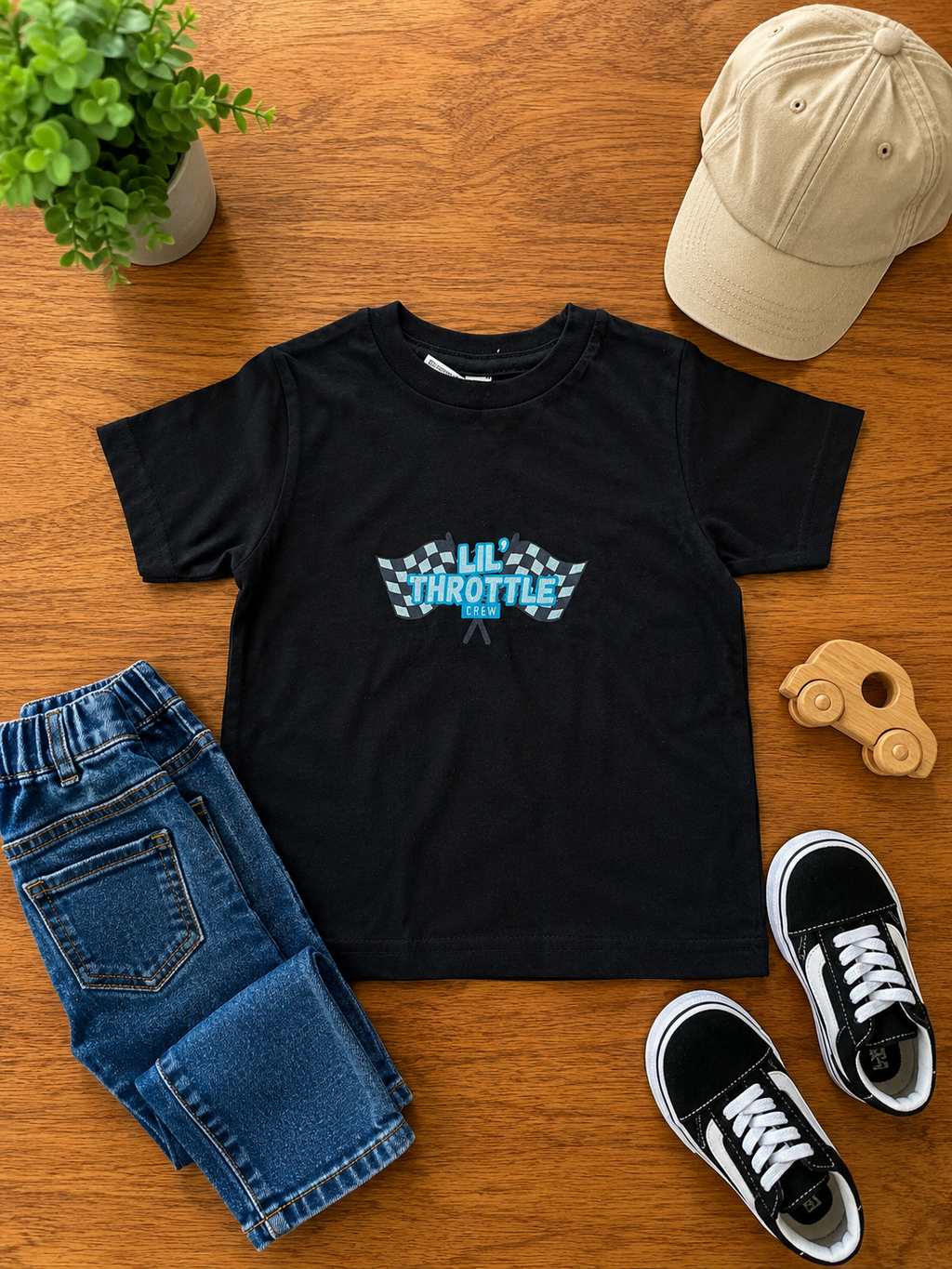 Lil Throttle Crew Toddler Tee