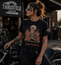 Just Send It Skeleton Tee – Women’s Moto Lifestyle Graphic Shirt