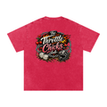 Throttle Chicks Club Snow Wash Tee – Red & Black Edition
